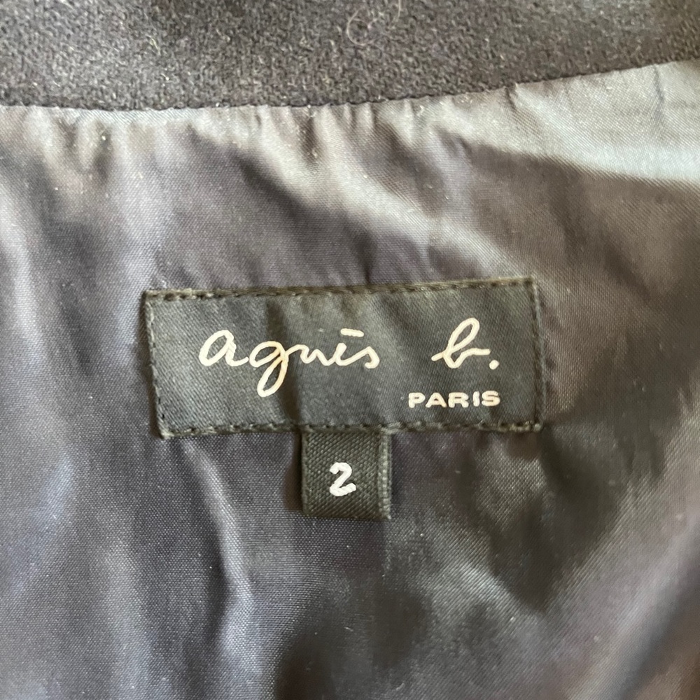 Agnes B. Wool blend Navy Top M - Picture 2 of 13